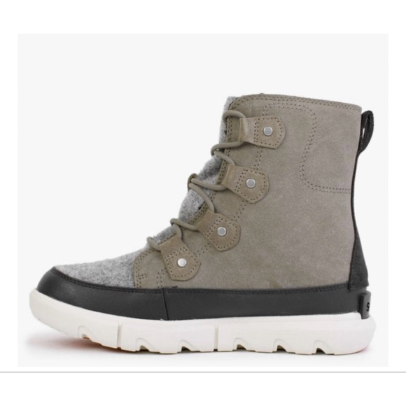 Sorel Shoes - Sorel Explorer II Joan Felt Sage Fawn Suede Ankle Boots WP Women’s Size 7 NWT